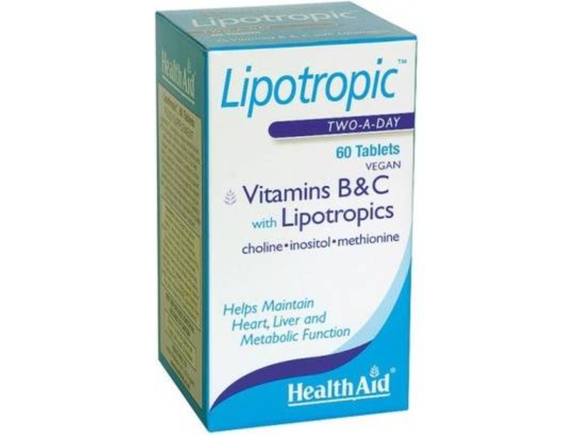 Suplemento Alimentar HEALTH AID Lipotropics Com B&C (60 comprimidos)