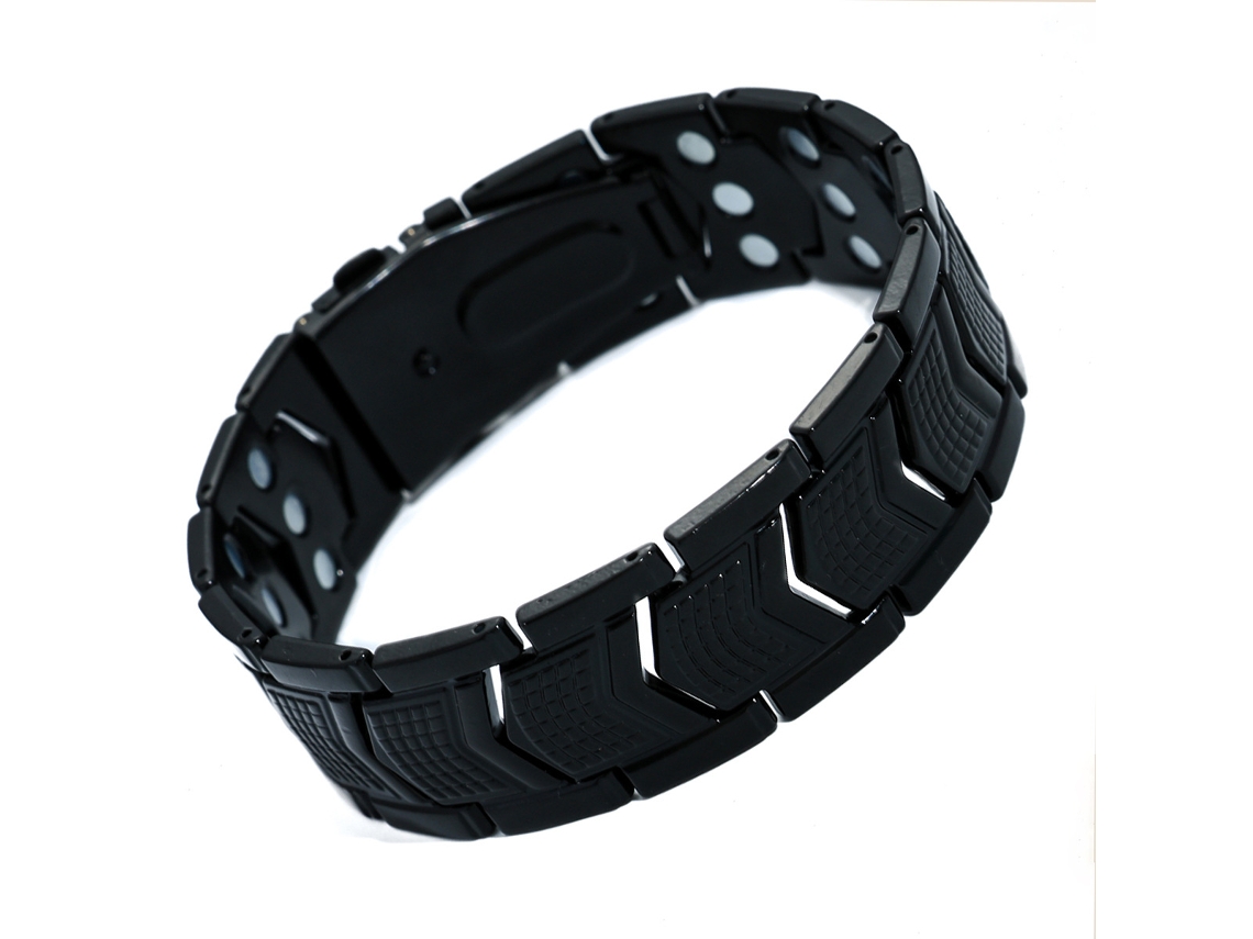 Pulseira De Cobre, Bracelete Magnética De Três Fileiras, Pulseira Masculina (preto) Spqment
