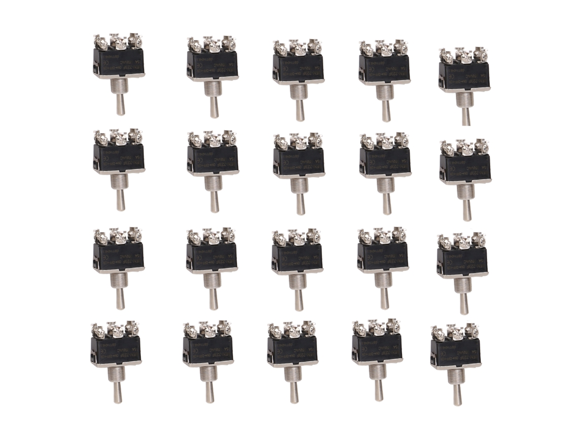Laxiscreed Interruptor Mini Toggle Com Led, 3-estágios, 6 Pinos, 15a 250vac