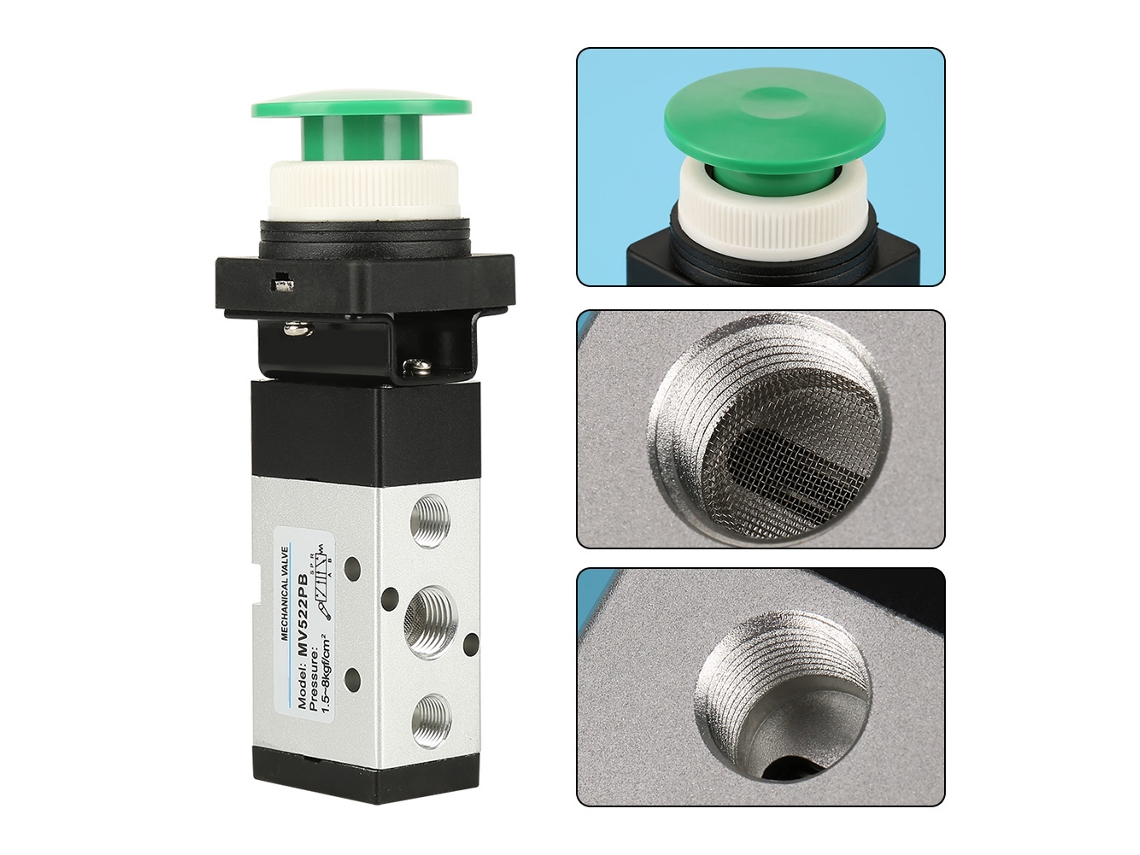 Válvula Pneumática Laxiscreed De 5 Portas E 2 Vias, Controle Manual E Ajuste Circular