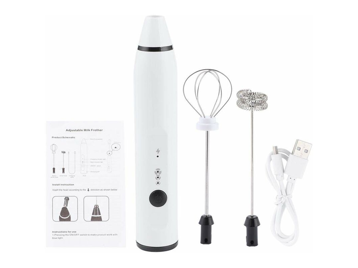 Espumador De Leite Recarregável, Batedor Café Elétrico, Ovos Manual, Eletrodomésticos Cozinha, Branco