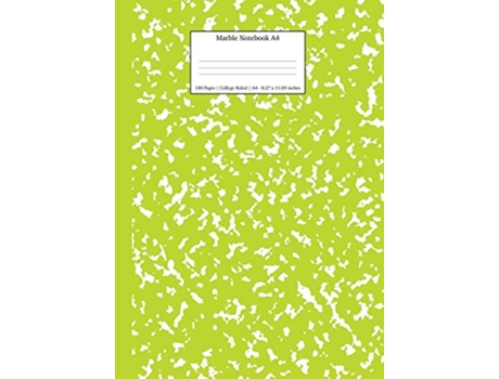 Livro Marble Notebook A4 Green Marble College Ruled Journal School Exercise Books A4 de Young Dreamers Press (Inglês)