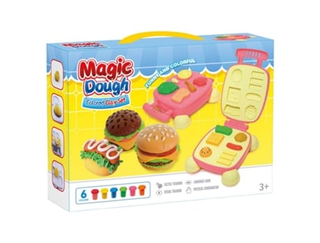Magic Dough Colored Clay Set Sandwichera Con Seis Botes De Plastilina 25961 Innovatoys
