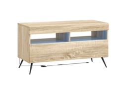 Vidaxl Gabinete De Tv Led Carvalho Sonoma Derivados De Madeira