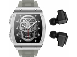 Smartwatch com Fones de Ouvido 2 em 1 Relógio Inteligente Militar Bluetooth Tela Ips Hd de 1 91 para Homens Rastreador de Fitness Militar NISSGU