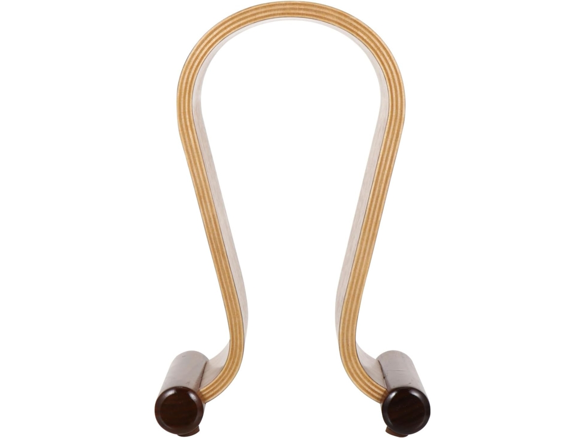 Suporte Para Fones De Ouvido Em Madeira Nogueira Cor Café, Com Design Simples E Exclusivo Em Formato De U, Ideal Para