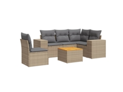 Garden Sofa Set, Garden Sofa Sets Vidaxl Bege Rattan / Vime (n/a)