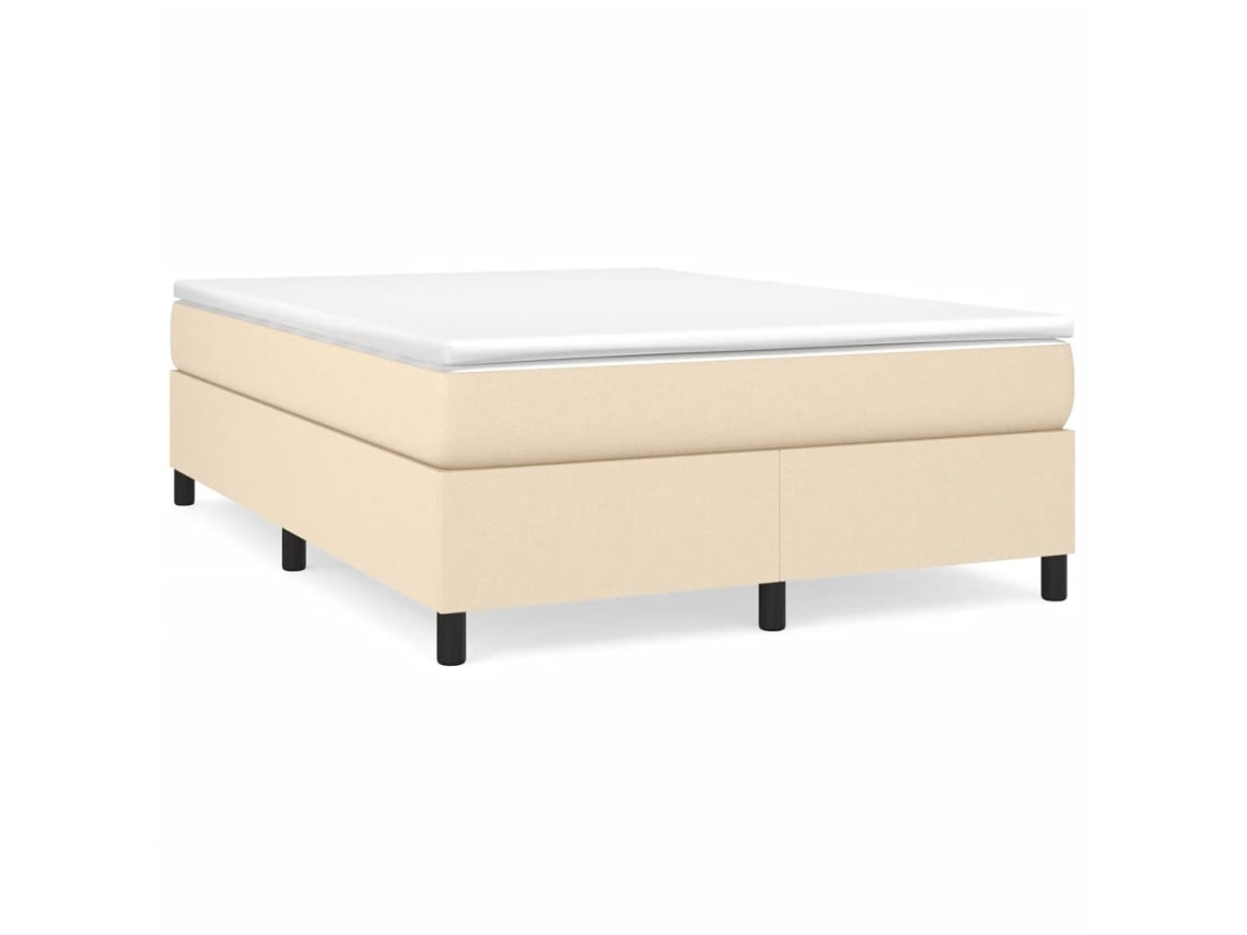 Estrutura de Cama com Molas Tecido Cor Creme MAISON EXCLUSIVE (140x200 cm)