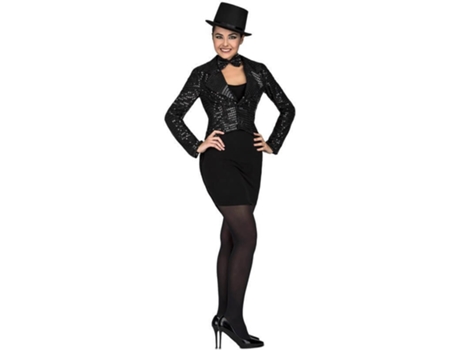 Fato de Mulher  Terno Com Gravata Preto (Tam: M/L)