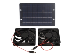 Ventoinha Solar (10w, Ventoinhas Duplas, A Prova D'água E Portátil)