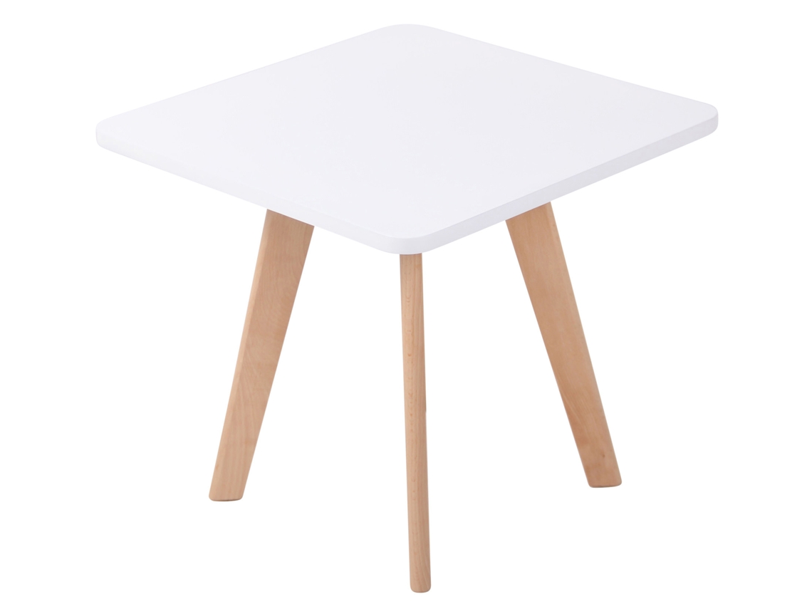 Mesa De Apoio Almeria Angular Branco Natura (quadrado)