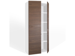 Armário de arquivo com portas. 5 prateleiras. 200 x 90 x 50 cm. Noz Branca. OFILIKE