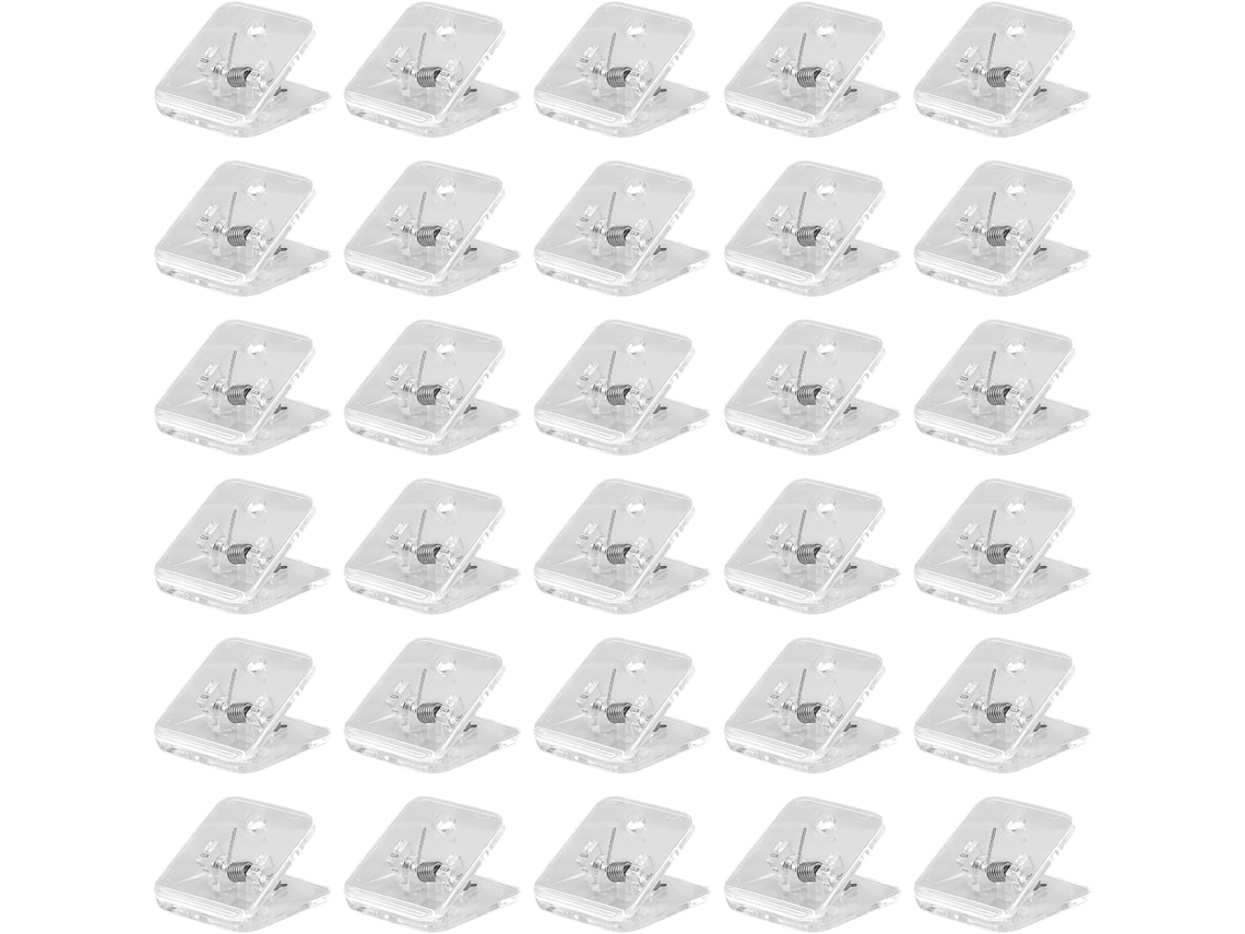 Clipes Quadrados De Acrílico Transparente, Clipes De Papel Com Forte Aderência, Textura Acrílica, Acessório De Mesa