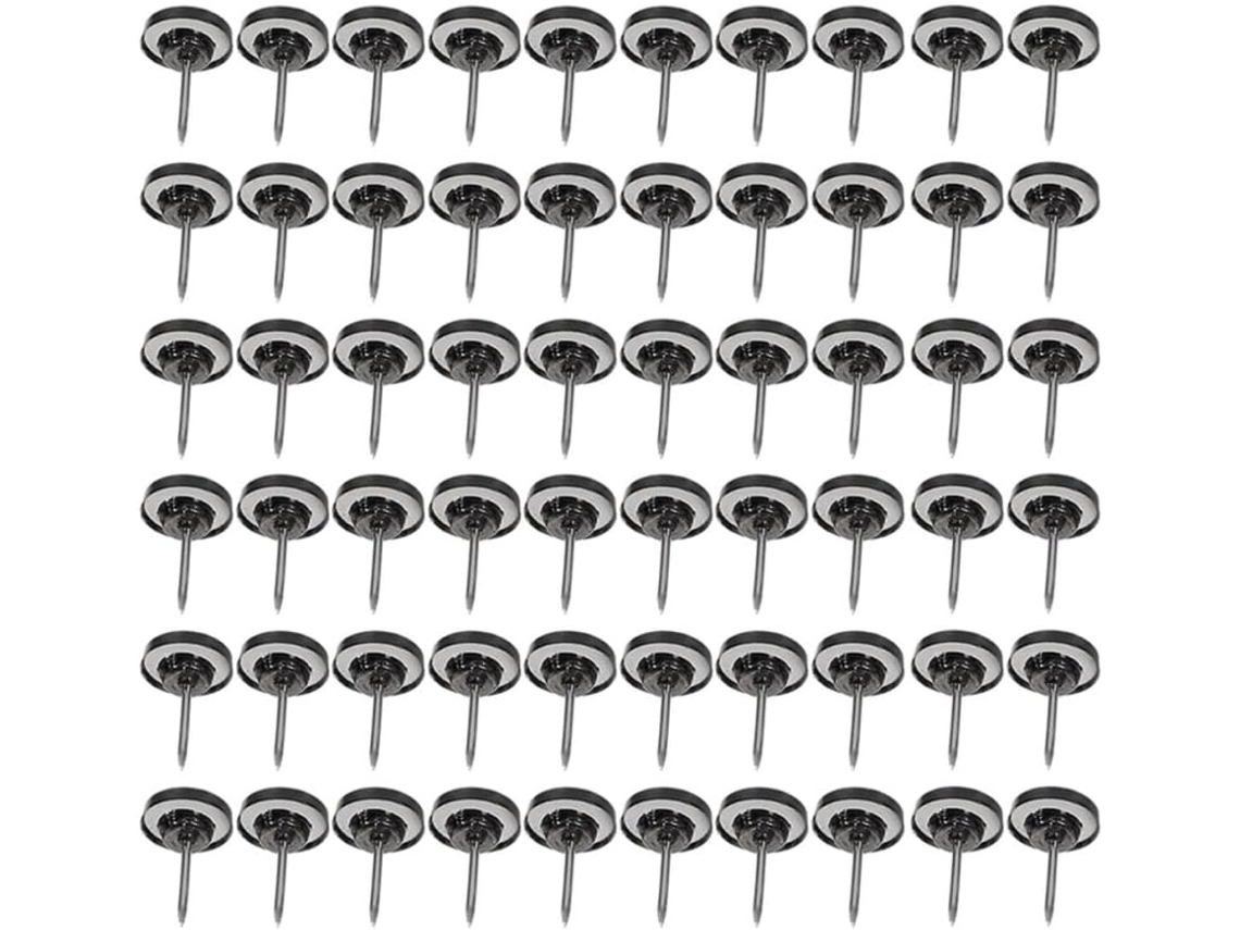 Tachinhas Pretas De Cabeça Chata Iplusmile, De Plástico E Metal, 3 Caixas Com 50 Unidades Cada, Ideais Para Fixar E