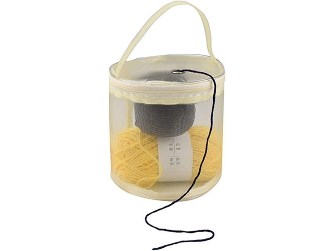 Bolsa De Armazenamento Para Lã E Acessórios De Costura, Portátil Para Crochê E Agulhas