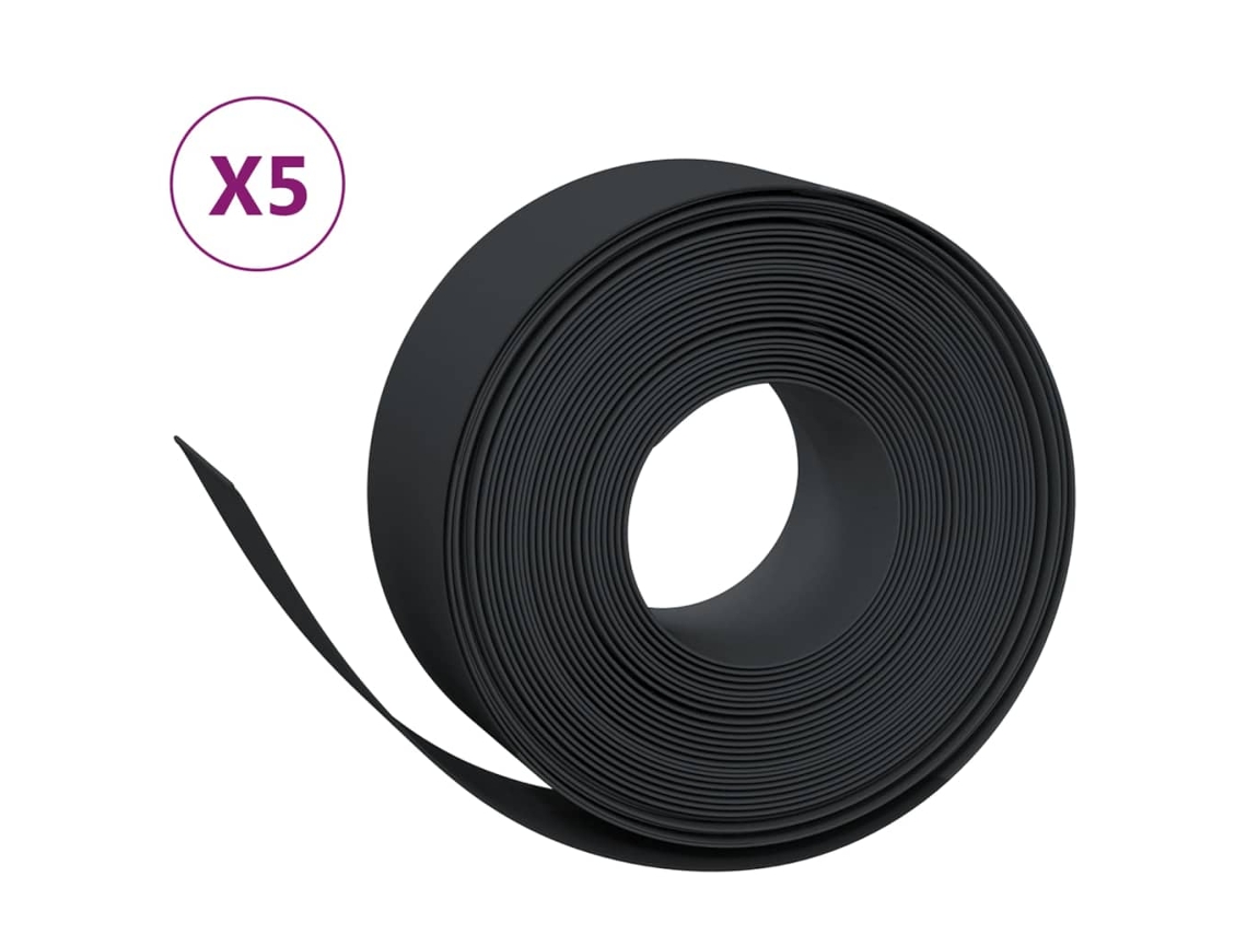 Garden Edging, Garden Edgings Vidaxl Preto Polietileno (50 X 0.2 M)