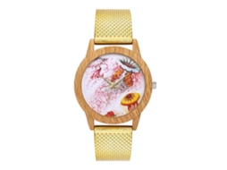 Relógio de quartzo dourado moderno com pulseira de silicone para unissex