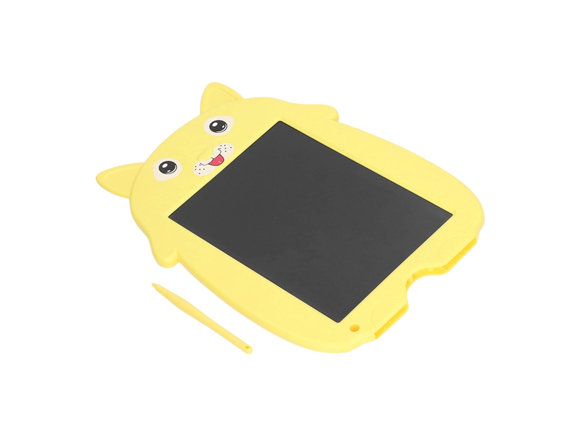 Primerox tablet de Escrita para Crianças Lcd Colorido Reutilizável Forma de Cachorro Amarelo