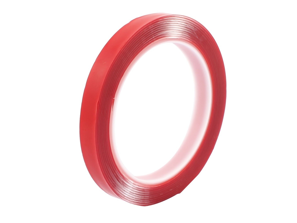 Fita Adesiva Acrílica Transparente Dupla Face de 12 Mm X 1 Mm, Sem Deixar Resíduos, com 3 Metros de CHABERLU