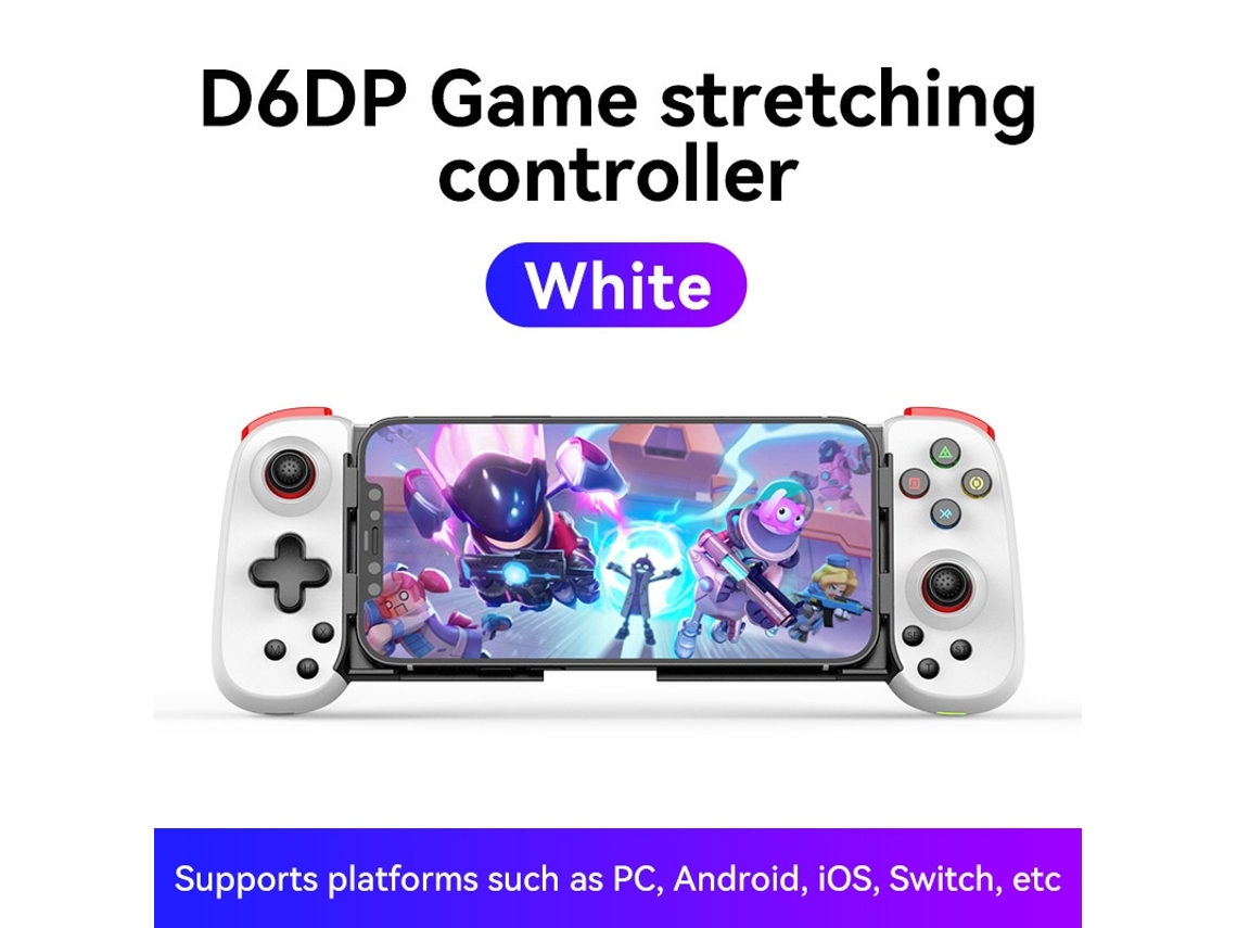 Cabo Usb Comando De Jogo Bluetooth Para Pc, Xbox, Playstation Com Joystick De Efeito Hall/gatilho Hall, Compatível Com Android E Iphone Branco