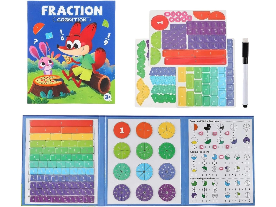 Livro Magnético Genérico De Frações| Materiais Manipulativos Para Matemática| Quebra- Cabeça De| Casa,