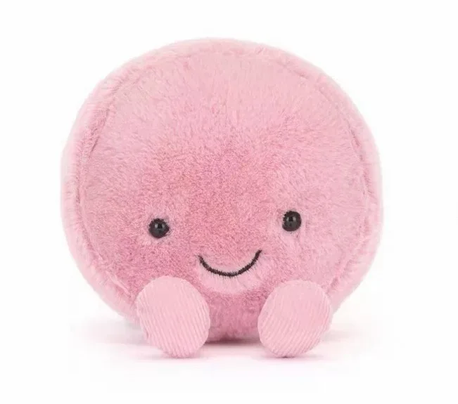Pingente de Pelúcia em Formato de Comida Presente Macio, Fofo e Adorável MDUG (macaron Rosa)
