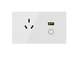 Painel De Tomada De Carregamento Usb De Parede (padrão Australiano, Branco, Com Tomada De Energia De 3 Pinos E Portas Usb)