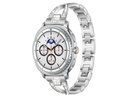 Bracelete para Samsung Galaxy Watch 8 / 8 Classic Metal com Diamante Prata XIAOMOYU