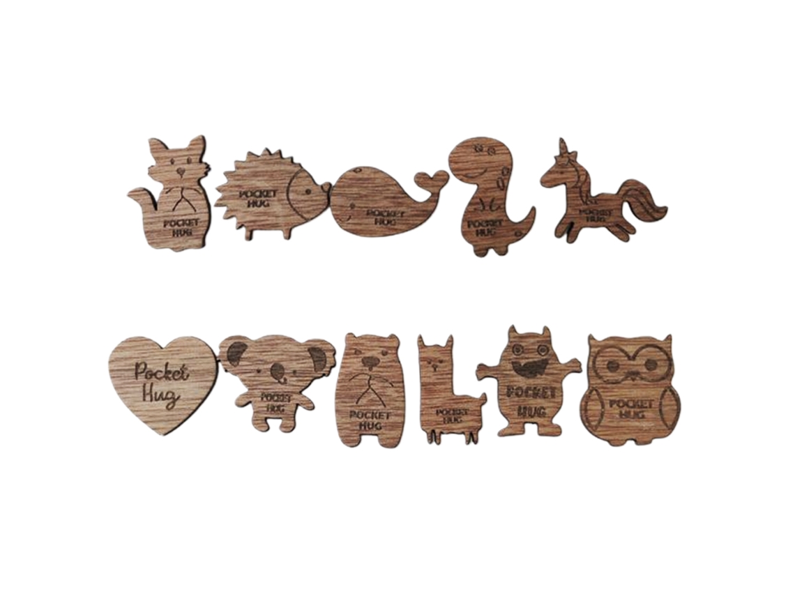 Mali 11pcs Pingente de Madeira Animal Abraço Presente Ideal Festa Mães Artesanato Pendente