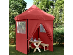 Vidaxl Tenda Para Festas Pop-up Dobrável Com 4 Paredes Laterais Bordô