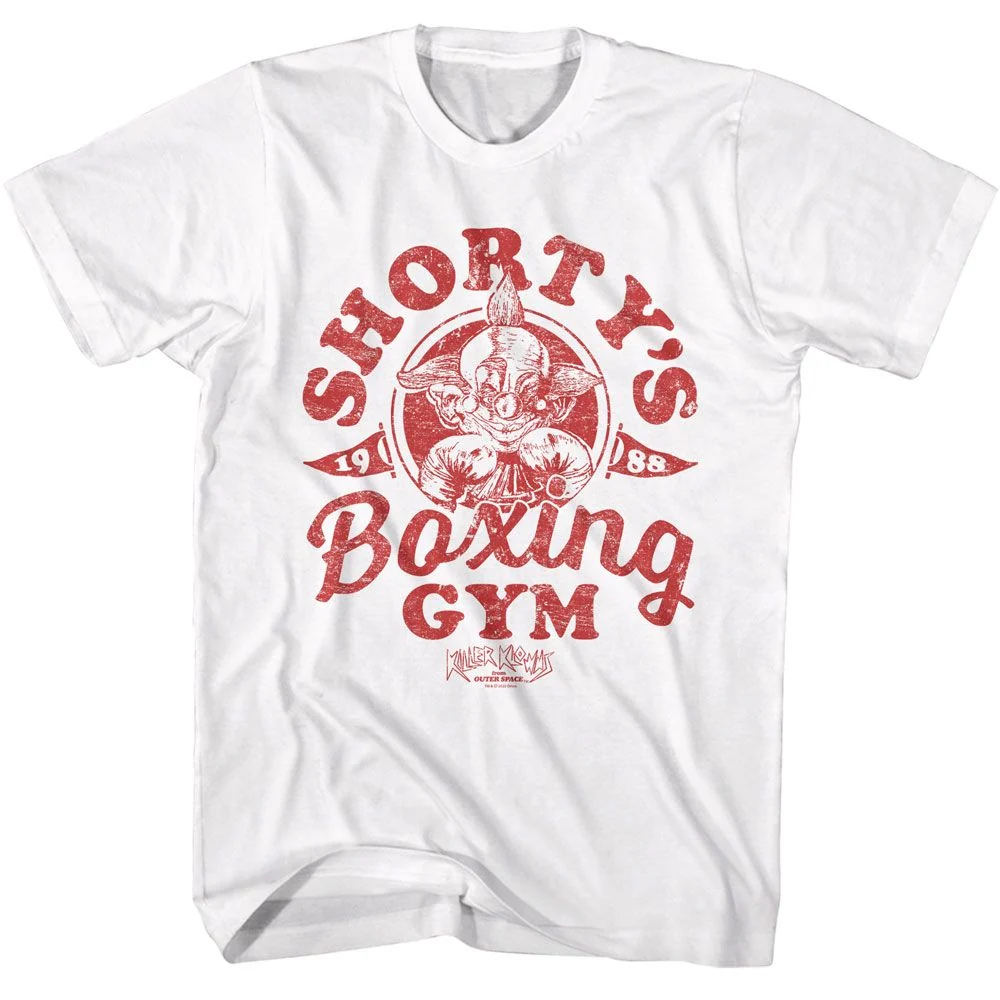 Rockinstone Killer Klowns Shortys Boxing Gym White Adult T-shirt Size:m
