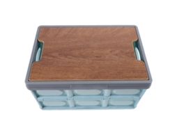 Caixa De Armazenamento Dobrável Para Carro Resistente Azul Ideal Para Viagens E Passeios Rodoviários Olysi Shop (1 Conjunto)