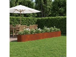 Vidaxl Cama De Jardim Elevada Aço Corten 380 X 40 X 40 Cm Aço