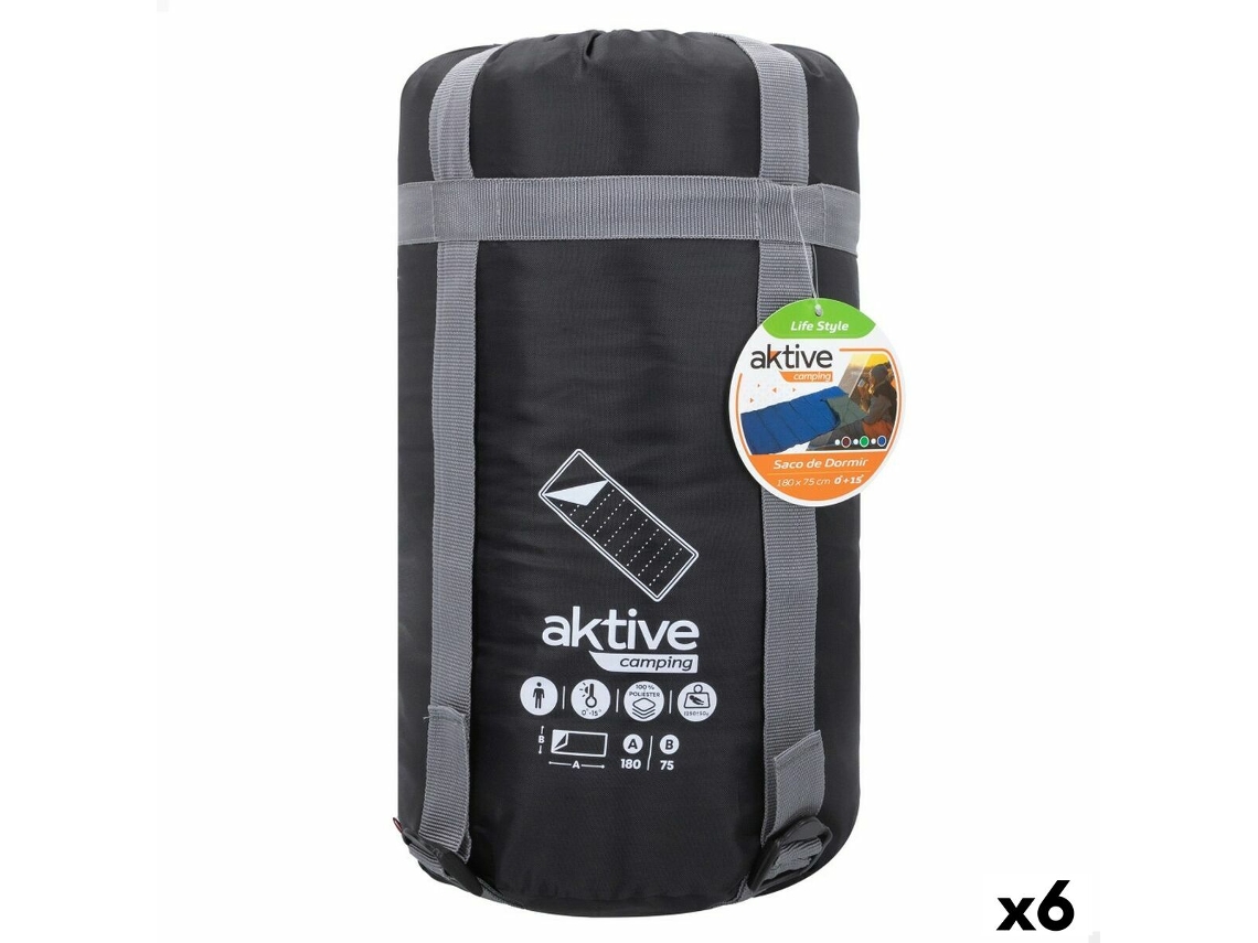 Saco-Cama AKTIVE Poliéster 170T 180 X 1,5 X 75 Cm 6 Unidades