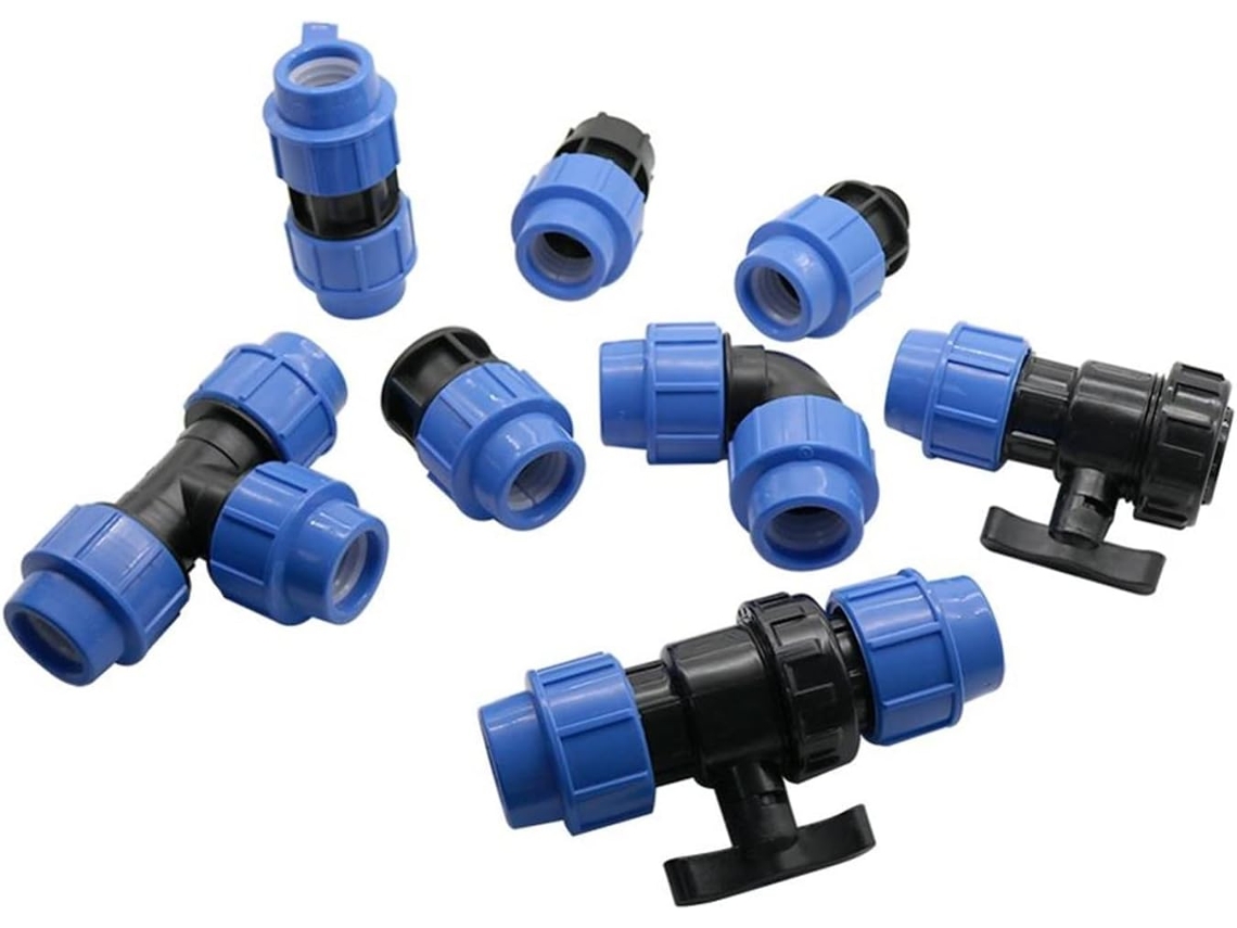 Adaptador para Mangueira de Jardim 20 Mm Conexão em T Reta 1/2'' Válvula e Tampa Conector 1 Peça Cor Dourado)