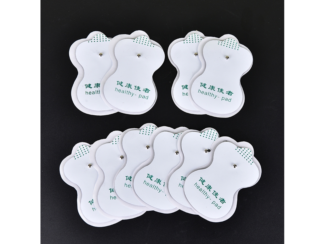 10/20 Peças Massageador Elétrico Para Terapia Corporal 4x6cm Tens Stylus Eletrodo Pads Não Tecido Autoadesivo Pasta De Gel Electro Stick Slowmoose