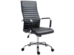 CADEIRA ESCRITÓRIO ERGONÔMICA MARCA Couro Sintético 114cm Preta