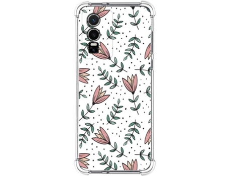 Capa para Vivo Y76 5G TUMUNDOSMARTPHONE Desenhos Anti golpes Flores 01 Multicor
