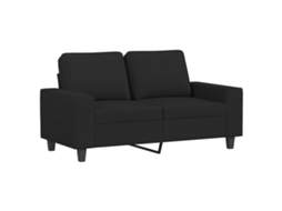 Sofá de 2 lugares tecido VIDAXL preto (120 cm)