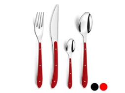Conjunto de Talheres AMEFA Bistro Metal Duas Cores 24 Peças Preto 9 2 Cm