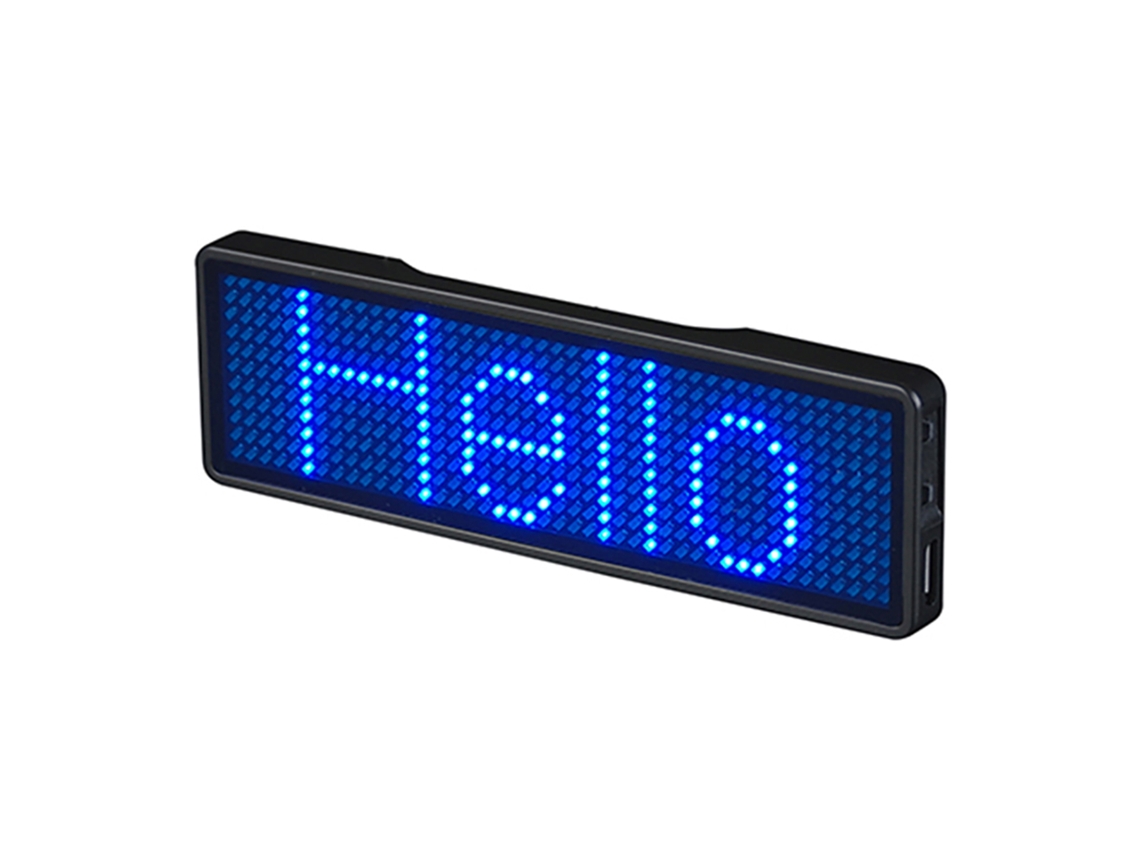 Credencial LED recarregável profissional com tela eletrônica para negócios e eventos | S/MARCA