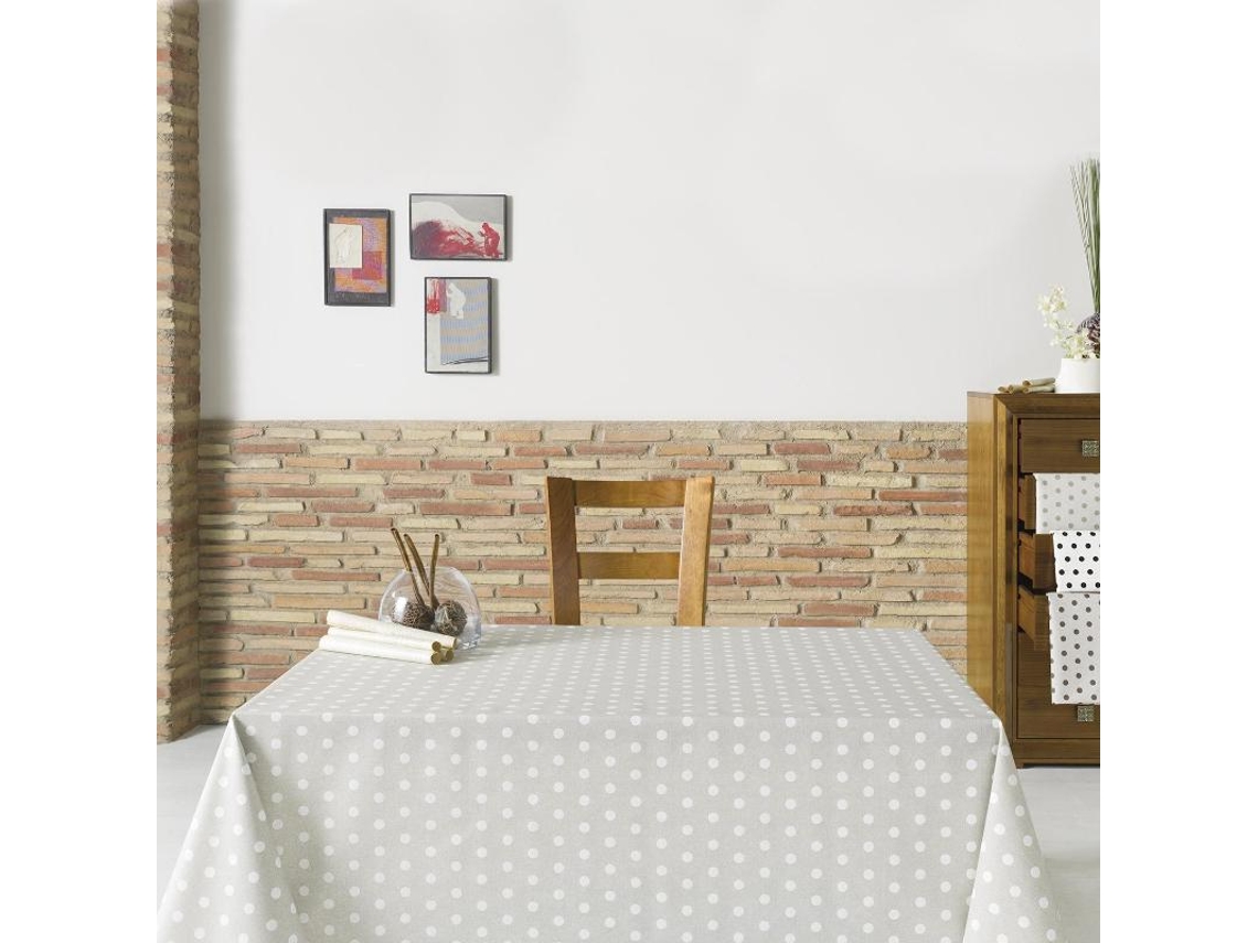 Mantel antimanchas textil puntini beige rollo 1,4 x 25 metros