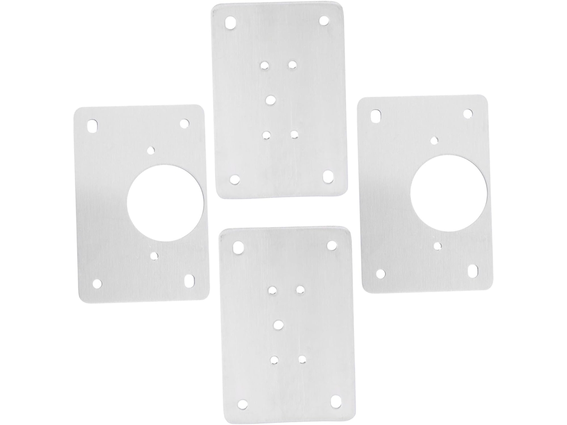 Kit Com 4 Peças De Placas Reparo Dobradiças Em Aço Inoxidável Para