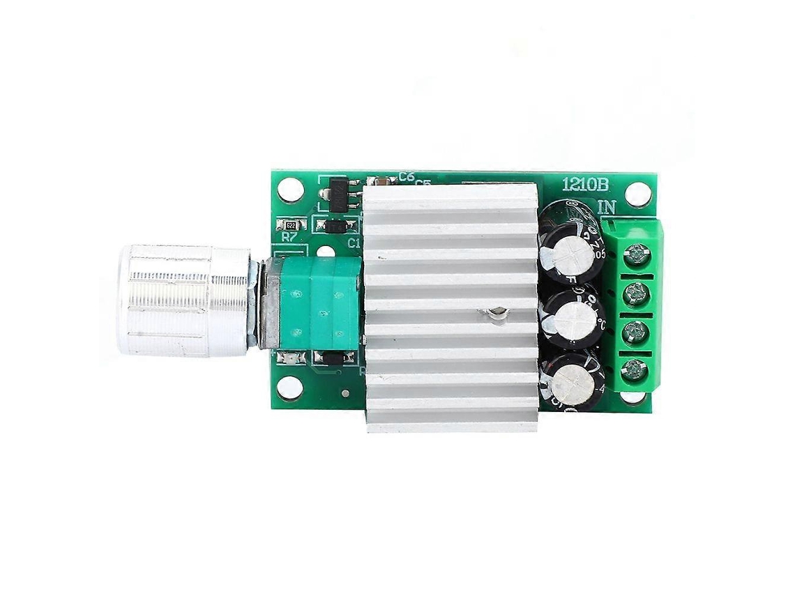 Controlador de motor CC PWM 12V-30V 7A de alta potência com regulador de velocidade, temperatura e luz.