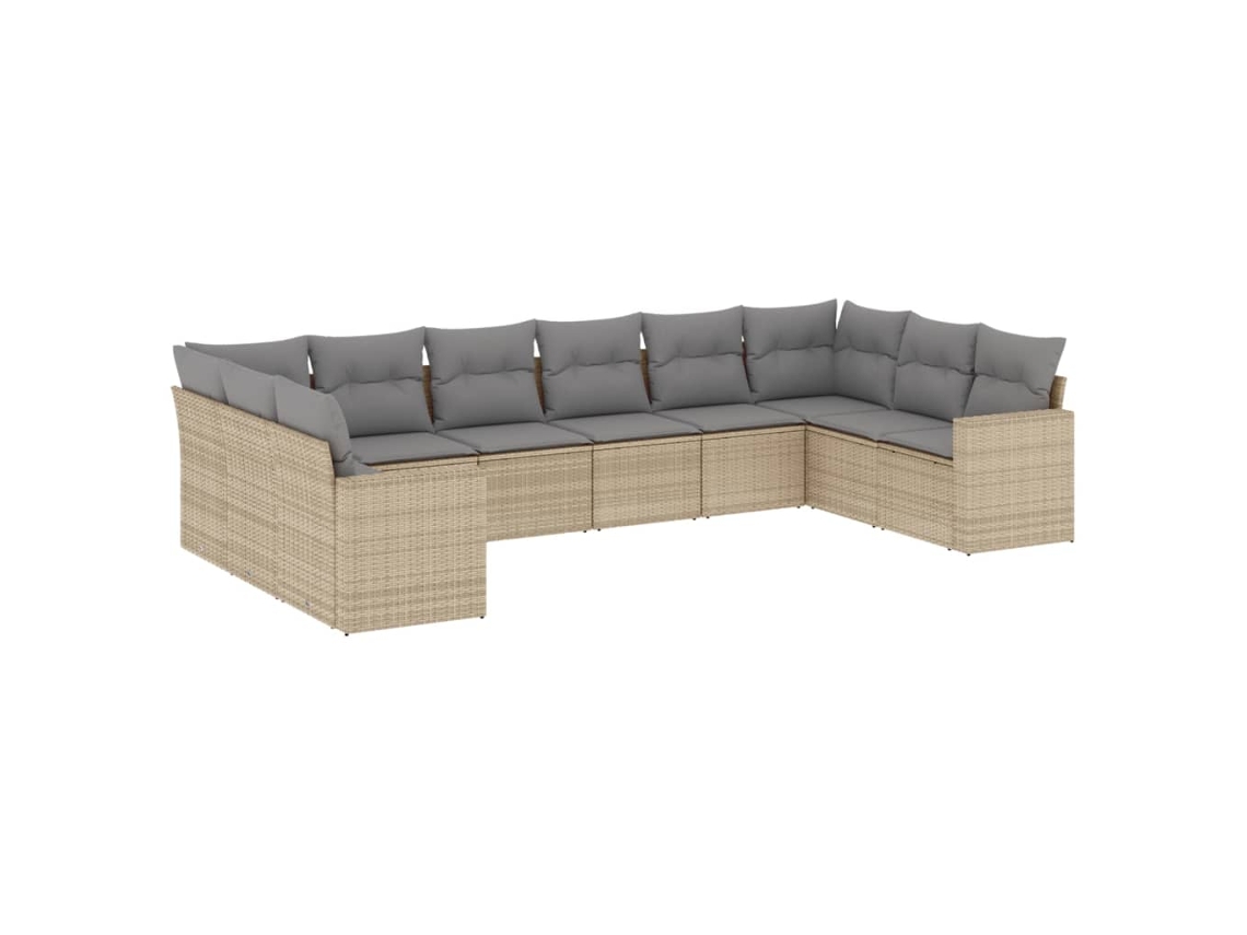 Garden Sofa Set, Garden Sofa Sets Vidaxl Bege Rattan / Vime (n/a)