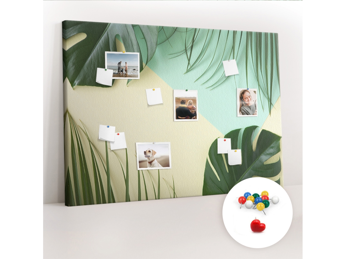 Lousa De Cortiça Folhas De Monstera Para O Escritório Espelharte (140x100 Cm)