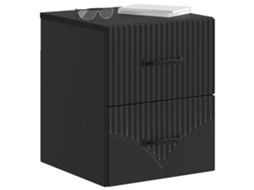 Gabinete de Canto Montado na Parede com Gaveta 2 Pcs Preto MAISON EXCLUSIVE