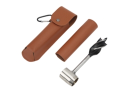 Conjunto De Chave Fenda Manual Multifuncional Portátil Em Aço Inoxidável Para Madeira, Com Estojo E Bolsa De Armazenamento Em Couro Pu Marrom