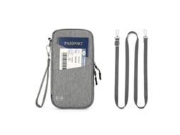 Porta-passaporte Com Alça De Pulso, Carteira Familiar, Bolsa Para Passaporte, Carteira De Viagem, Organizador Para Homem E Mulher, Cinza E Vermelho