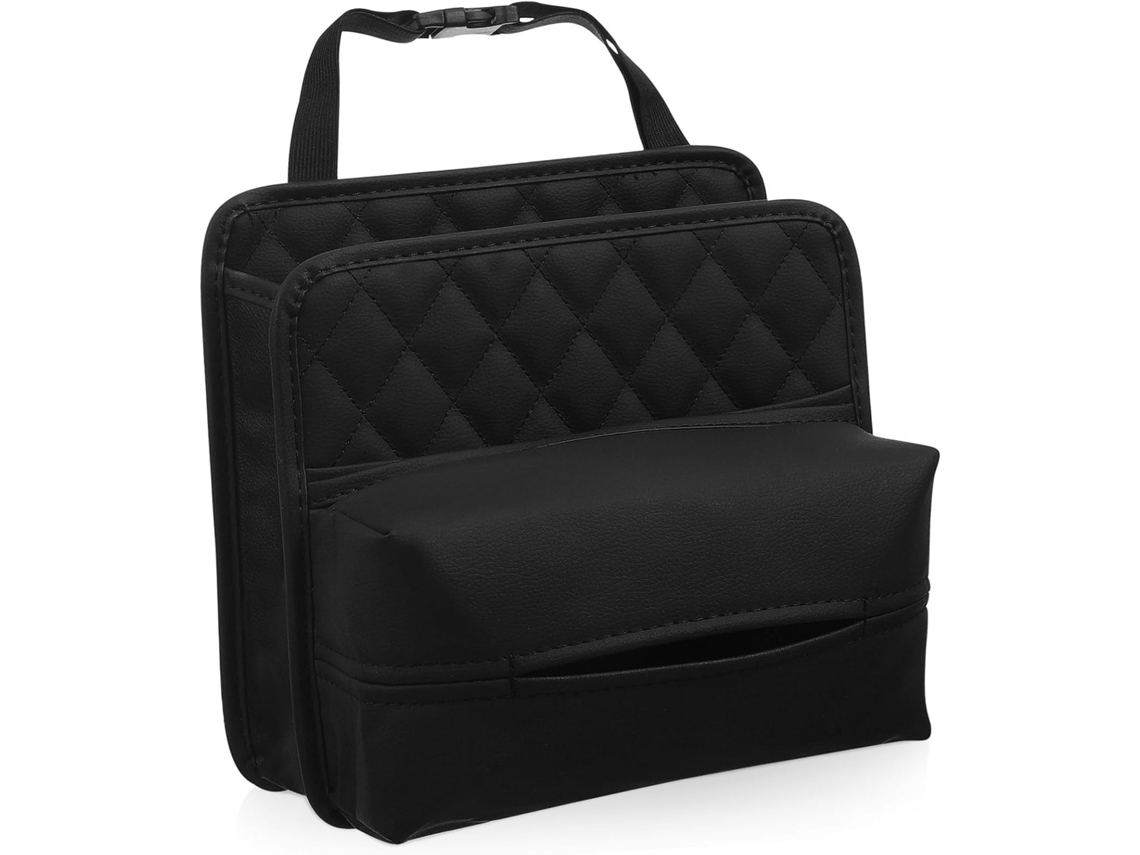 Organizador Multifuncional Para Assento De Carro Com Amplo Espaço De Armazenamento, Porta-lenços Integrado E Acessório Para Fixação.